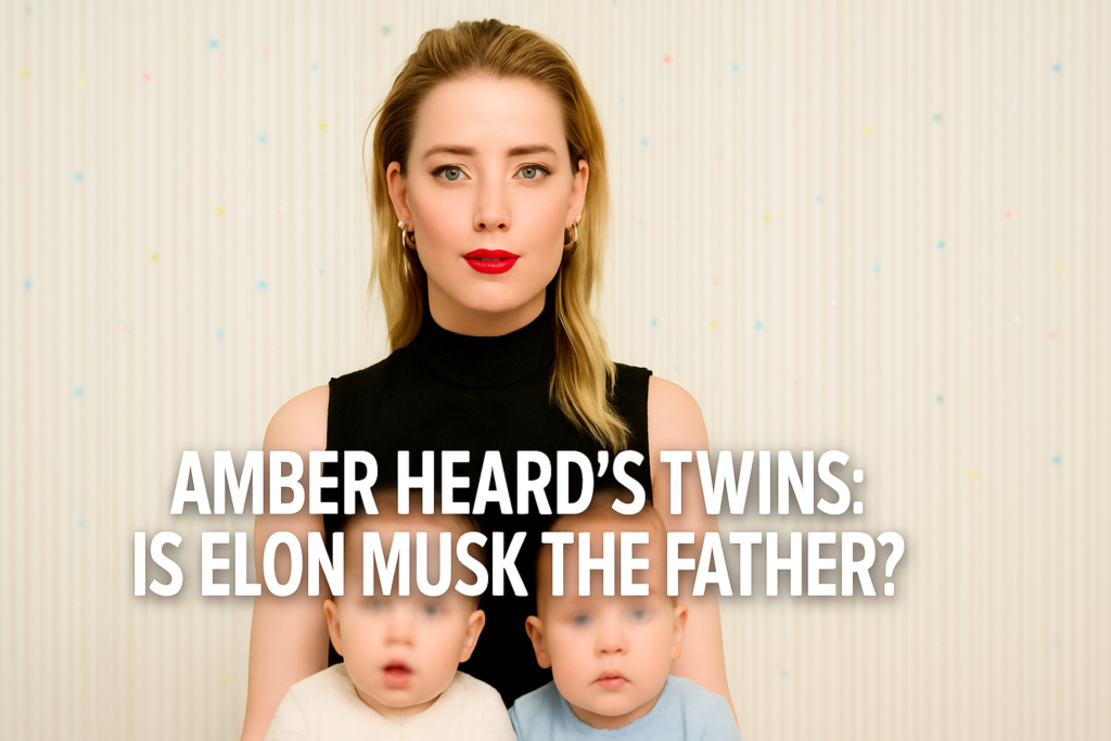 Amber Heard holding her newborn twins, celebrating Mother's Day 2025