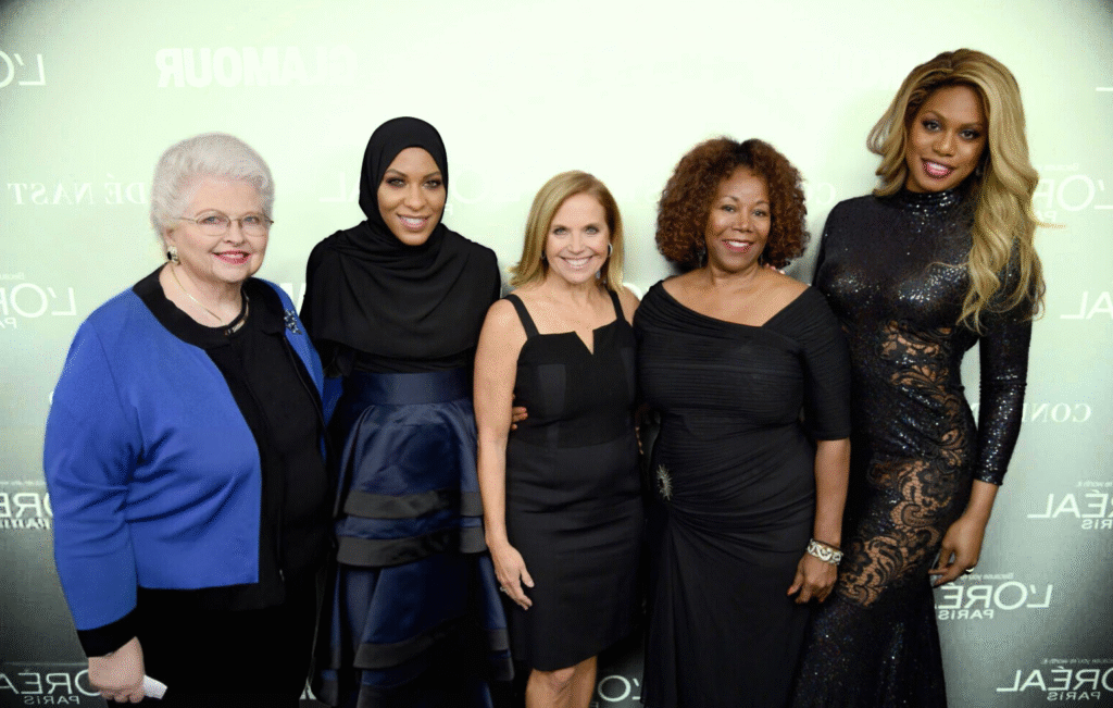 Ruby Bridges, Katie Couric, Ibtihaj Muhammad, and others backstage at the 2017 Glamour Women of the Year Awards.