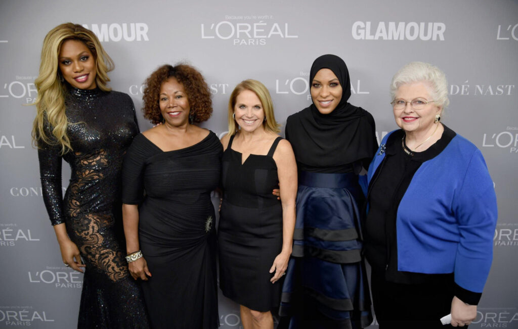 Ruby Bridges, Katie Couric, Ibtihaj Muhammad, and others backstage at the 2017 Glamour Women of the Year Awards.